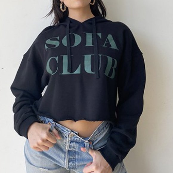 Sofa Club Cropped Hoodie - Picture 1 of 4